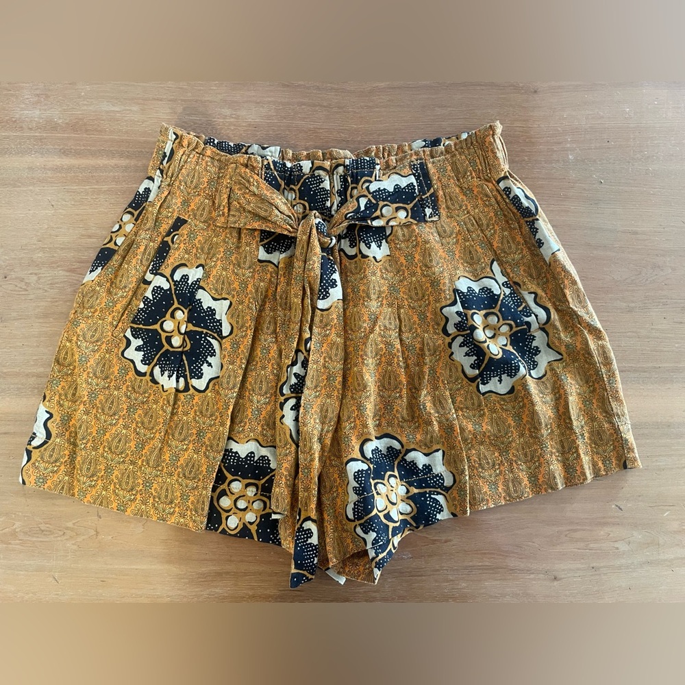 Anthropologie High Waist Floral Shorts